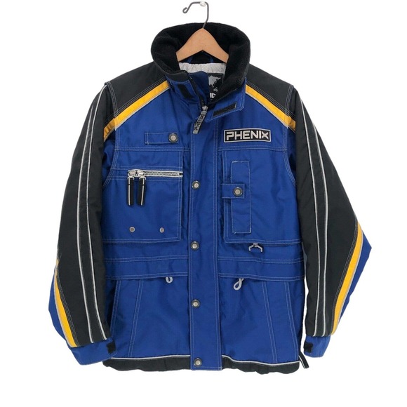 Phenix Jackets & Blazers - Phenix Womens Ski Snowboard Jacket Sz 6 Blue Black Yellow Full Zip Missing Hood